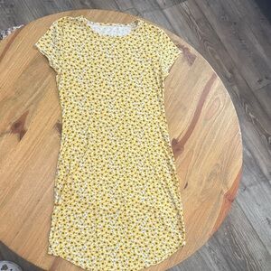 No Boundaries Yellow Floral Mini Dress